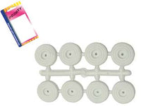 PARACOLPI SOTTOSEDIE BASSI IN PLASTICA BIANCHI- - ø mm.25x5h., in bl. pz.8 - 12 blister