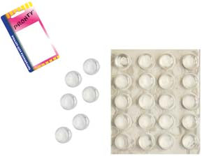 PARACOLPI MORBIDI TRASPARENTI A GOCCIA ADESIVI IN BLISTER- - ø mm.10x3h. in bl. 20 pz. - 12 pezzi