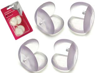 PARASPIGOLO ANGOLARE ADESIVO TRASPARENTE- - mm.33x33 - in bl.4 pz. - 12 blister