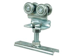 CARRELLO QUATTRO RUOTE IN ACCIAIO PER PORTE SCORREVOLI- - ø mm.24 (art.23) - 10 pezzi OMGE