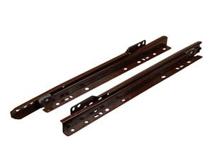 GUIDE SCORREVOLI PER CASSETTI CON RULLI TEFLON MARRONI- - cm.30 (art.4001 31 3) - 1 paio OMGE