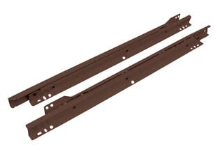 GUIDE SCORREVOLI PER CASSETTO IN ACCIAIO VERNICIATO MARRONE- - cm.60 - 1 coppia QUALITY