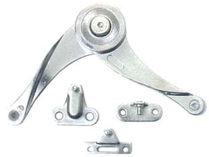 BRACCETTI A SNODO PER RIBALTA IN FERRO NICHELATO - 10 pezzi