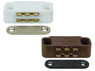 CRICCHETTI MAGNETICI MEDI- - mm.45x18x15h. attrazione Kg.7 bianco UC14 - 12 pezzi VAREC