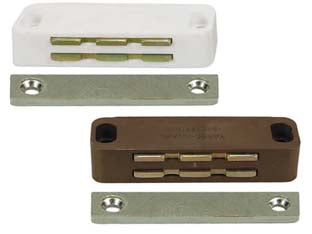 CRICCHETTI MAGNETICI GRANDI- - mm.74x20x16h. attrazione Kg.14 bianco UC20 - 12 pezzi VAREC