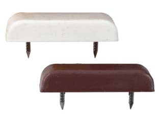 FERMANTINE FERMAPORTE CON 2 CHIODI- - mm.40x10x7, in plastica marrone - 250 pezzi