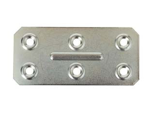 PIASTRA DI GIUNZIONE RETTANGOLARE 6 FORI- - mm.86x40 spessore mm.1 - 100 pezzi