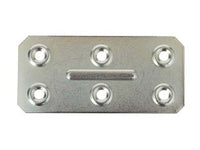 PIASTRA DI GIUNZIONE RETTANGOLARE 6 FORI- - mm.86x40 spessore mm.1 - 100 pezzi