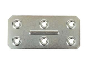 PIASTRA DI GIUNZIONE RETTANGOLARE 6 FORI- - mm.86x40 spessore mm.1 - 100 pezzi