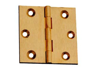 CERNIERE OTTONE FRESATE PIANE- - mm.40x35 - 24 pezzi