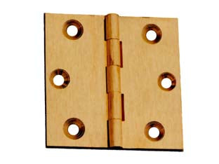 CERNIERE OTTONE FRESATE PIANE- - mm.40x40 - 24 pezzi