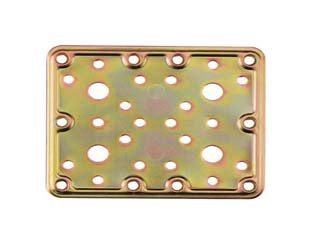 PIASTRA DI GIUNZIONE PESANTE DRITTA LARGHEZZA MM.100 ART.776- - mm. 80x100 - spessore mm.2,2 - 25 pezzi ALDEGHI