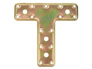 PIASTRA DI GIUNZIONE PESANTE A T ART.751- - mm.160x115x45 - spessore mm.2,2 - 5 pezzi ALDEGHI