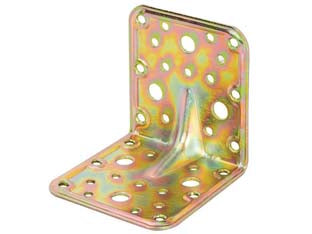 PIASTRA DI GIUNZIONE PESANTE AD ANGOLO LARGHEZZA MM.90 ART.775- - mm.90x90x90 - spessore mm.2,2 - 20 pezzi ALDEGHI