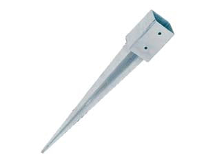 SUPPORTO DA PIANTARE SU TERRENO PER TRAVE ART.797  mm.71x71x750    ALDEGHI