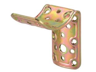 PIASTRA DI GIUNZIONE A 90  ° PER INCROCIO PALO TONDO  EE ? MM.80 ART.908- - mm.80x80x50 - spessore mm.22 - 5 pezzi ALDEGHI