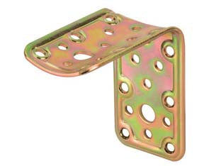 PIASTRA DI GIUNZIONE A 90  ° PER INCROCIO PIANO E TONDO  EE ? MM.80 ART.910- - mm.80x80 - spessore mm.22 - 5 pezzi ALDEGHI