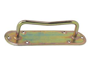 MANIGLIA CON PIASTRA ART.950- - mm.160x50x95 - filo ø mm.9 - spessore mm.2,2 - 2 pezzi ALDEGHI