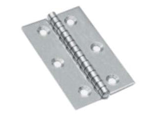 CERNIERE PIANE IN ACCIAIO INOX PERNO FISSO- - mm.60x50x1,5 - 25 pezzi