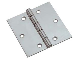 CERNIERE QUADRE ACCIAIO INOX PERNO FISSO- - mm.50x50x1,0 - 24 pezzi