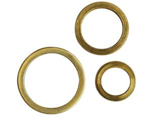 RONDELLE ALZAPORTA IN OTTONE- - ø mm.14/20 - 100 pezzi