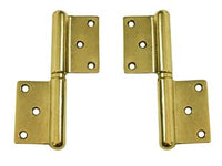 CERNIERA IN GROSSEZZA IN OTTONE LUCIDO- - mm.100 SX - 2 pezzi