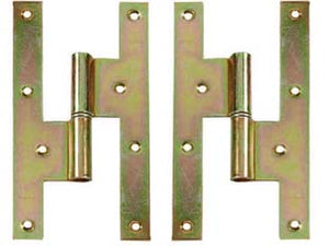 MASCHIETTI PER PERSIANE ALLA ROMANA- - mm.193x120 SX interasse mm.80, zincati bianchi - 6 pezzi MRCAS