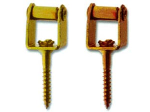 CAVALLOTTI CON RULLO E VITE A LEGNO- - in acciaio bronzato - 20 pezzi