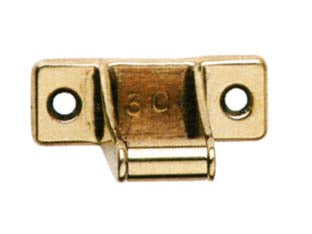 CAVALLOTTO CON RULLO A PIASTRINA OTTONE LUCIDO- - mm.25h. - 5 pezzi