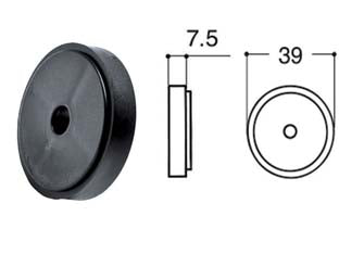 SPESSORE PER FERMAPERSIANE IN NYLON GRILLO- - mm.7,5 - 30 pezzi