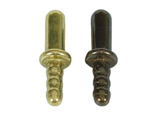 INCONTRO A TERRA PER PINZA FERMAPORTA- - ø mm.8x45h. in ottone lucido - 10 pezzi