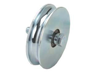 RUOTA CANCELLI GOLA TONDA CON 2 CUSCINETTI A SFERA ART.405  ø mm.140x32  portata Kg.550    COMBI