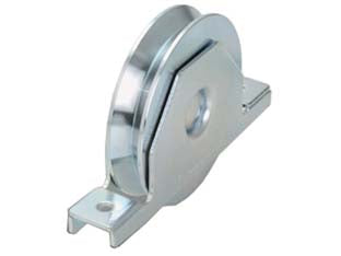 RUOTA CANCELLI GOLA V CON SUPPORTO INTERNO ART.427   EE ¸ mm.100x21  portata Kg.230  gola V 92  °    COMBI