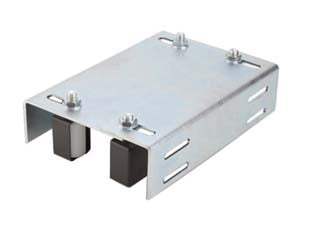 PIASTRA GUIDACANCELLO REGOLABILE 4 OLIVE IN NYLON ART.462  mm.220x149/197x76h.    COMBI