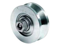 RUOTA CANCELLI GOLA V CON INGRASSATORE DUE CUSCINETTI ART.323  mm.120x44    COMUNELLO