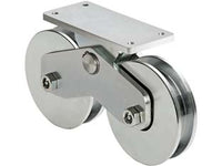 RUOTE COMBINATE GOLA SEMITONDA CON PIASTRA SUPERIORE ART. 339160  mm.157, interasse mm.190    COMUNELLO