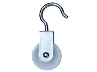 CARRUCOLE CON GANCIO RUOTA NYLON- - ø mm.50x15 - 24 pezzi