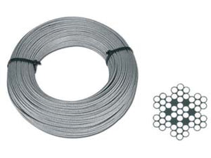 FUNE METALLICA IN ACCIAIO INOX AISI 316 49 FILI- - ø mm.4,0xmt.10 - 1 matassa