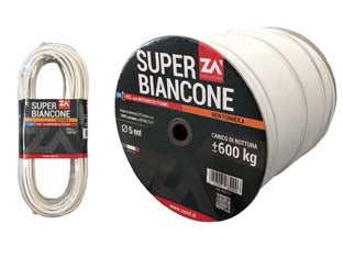 CAVETTO ACCIAIO RIVESTITO IN PVC BIANCO IN ACCIAIO ZINCATO- - ø mm.5x mt.20 - 1 matassa