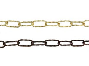 CATENA RITORTA PER LAMPADARI- - ø mm.3,5x45x20 in ferro ottonato - 10 mt