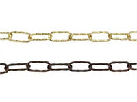 CATENA RITORTA PER LAMPADARI- - ø mm.3,5x45x20 in ferro bronzato - 10 mt