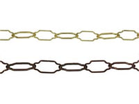 CATENA SAGOMATA PER LAMPADARI- - ø mm.2,5x44x20 in ferro bronzato - 10 mt