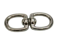 GIVOLARI AD ANELLO DOPPIO OCCHIO IN ACCIAIO CROMATO- - mm.65 3/4 - 10 pezzi QUALITY