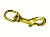 MOSCHETTONI REDINE LUNGO CON GIRELLO IN OTTONE LUCIDO- - mm.65 con asola da mm.10 - 5 pezzi