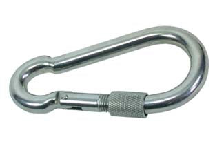 MOSCHETTONI CON CHIUSURA A GHIERA IN ACCIAIO NICHELATO- - ø mm. 8x80 - 50 pezzi QUALITY