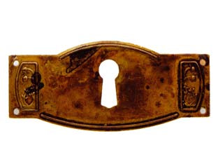 BOCCHETTE PER MOBILI SAGOMATE MOD.30698 IN OTTONE ANTICATO- - mm.60x28h. - 5 pezzi METALSTYLE