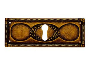 BOCCHETTE RETTANGOLARI ORIZZONTALI MOD.30705 IN ZAMA ANTICATA- - mm.108x39h. - 10 pezzi METALSTYLE