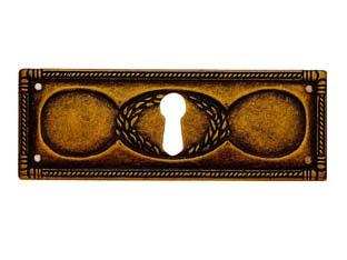 BOCCHETTE RETTANGOLARI ORIZZONTALI MOD.30705 IN ZAMA ANTICATA- - mm.108x39h. - 10 pezzi METALSTYLE