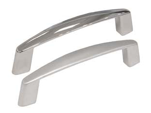 MANIGLIE PER MOBILI FISSE MOD.UN17-18 IN ZAMA- - interfori mm.128 cromo opaco - 5 pezzi METALSTYLE