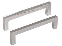 MANIGLIE PER MOBILI FISSE MOD.UN34 IN ZAMA- - interfori mm.96 cromo opaco - 5 pezzi METALSTYLE